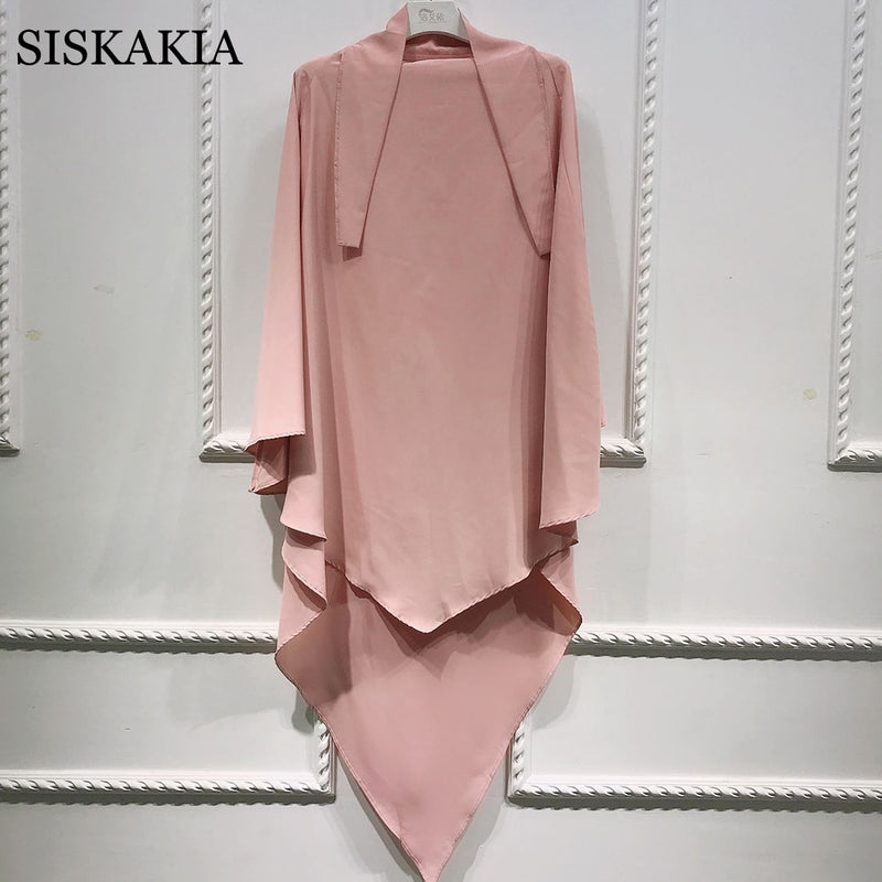 Siskakia Dubai Turkish Turban Solid Muslim Women khimar Wrap Malaysia Shawls Scarves Moroccan Hijabs 15 colors Eid 2021