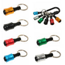 1/4inch Hex Shank Aluminum Alloy Screwdriver Bits Holder Extension Bar Drill Screw Adapter Quick Release Keychain Easy Change