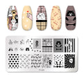 PICT YOU 12*6cm Nail Art Templates Stamping Plate Design Flower Animal Glass Temperature Lace Stamp Templates Plates Image