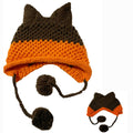 BomHCS Cute Fox Ears Beanie Winter Warm 100% Handmade Knit Hat