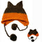 BomHCS Cute Fox Ears Beanie Winter Warm 100% Handmade Knit Hat