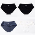 4 PCS/Lot Seamless Panties For Women Plain Panties Slip Silk Female Underwear Soft Thin Light Panti Culotte Femme Underpants