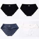 4 PCS/Lot Seamless Panties For Women Plain Panties Slip Silk Female Underwear Soft Thin Light Panti Culotte Femme Underpants