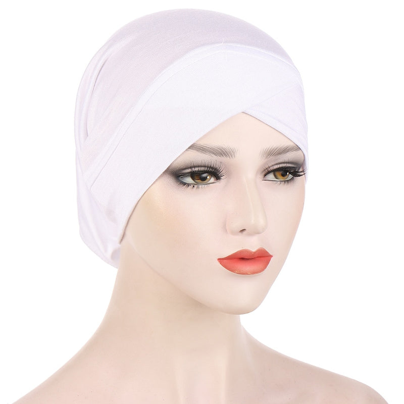 2022 Women Solid color Under Scarf Cap turban femme musulman Ready to wear hijab cap female headscarf bonnet muslim inner hijabs
