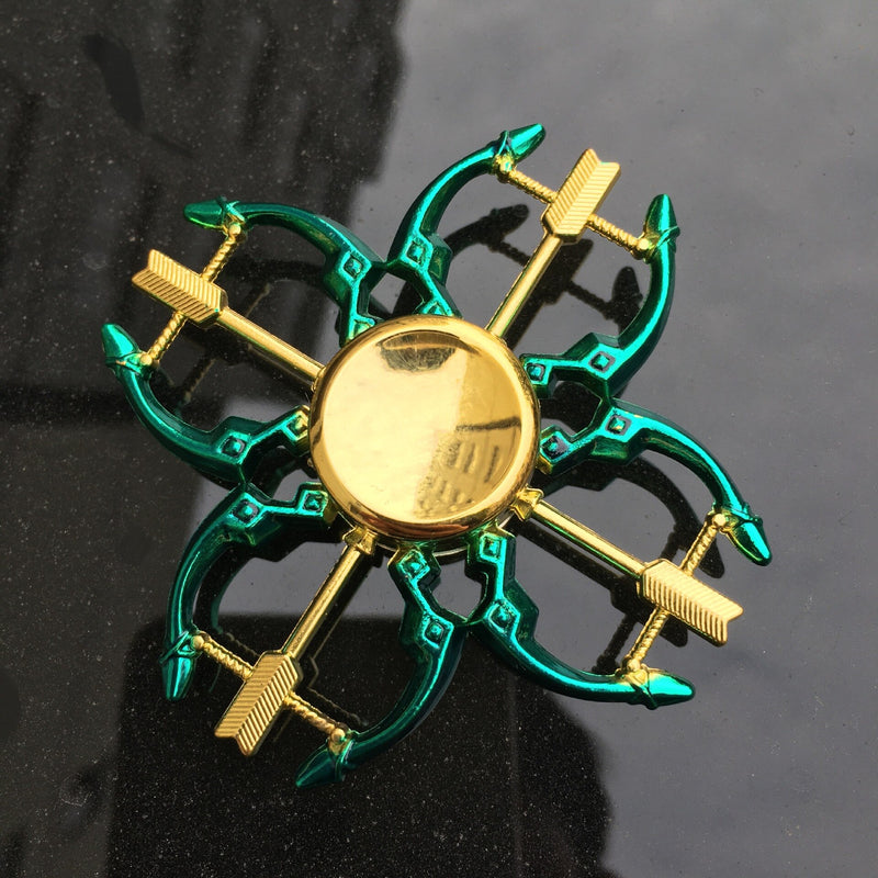 Anime Game Weapon Fidget Spinner Colorful Metal Zinc Alloy Ninja Shuriken Darts Hand Spinner Smooth Electroplate Fidget Gryo Toy