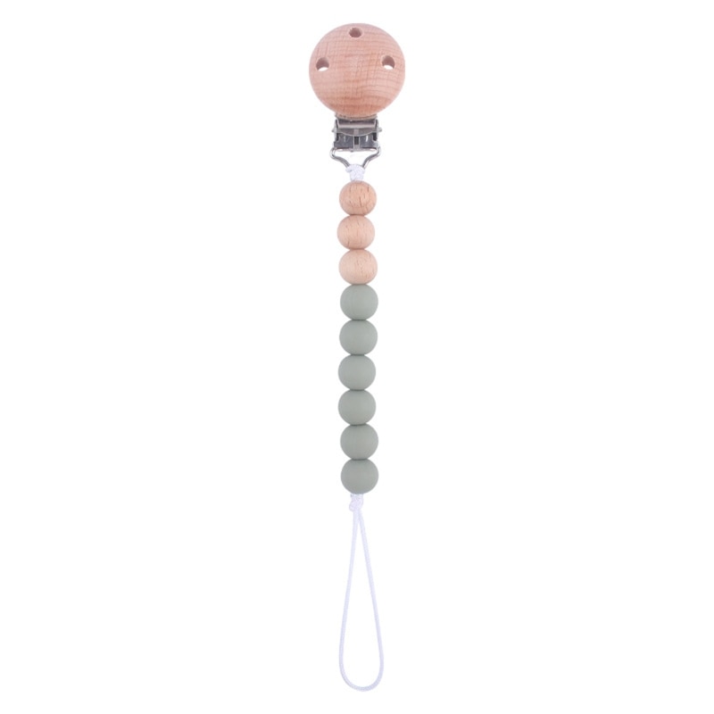 Pacifier Clips Chain Silicone Beads BPA Free DIY Dummy Clip Holder Soother Chains Baby Teething Toys Chew Gifts