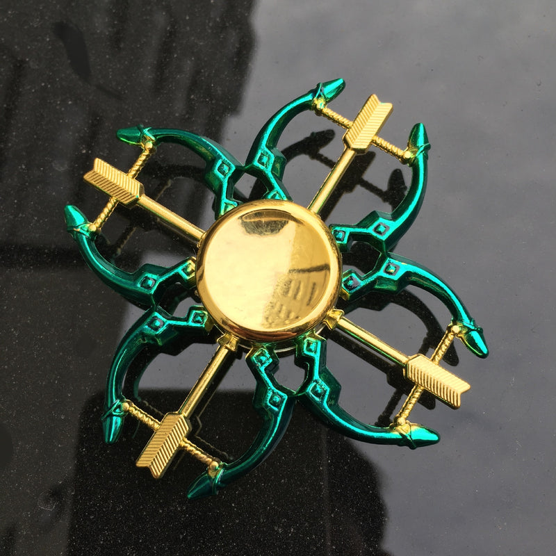 Anime Game Weapon Fidget Spinner Colorful Metal Zinc Alloy Ninja Shuriken Darts Hand Spinner Smooth Electroplate Fidget Gryo Toy