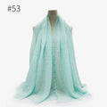 180X95CM Women Classic Muslim Crinkle Hijab Scarf Soft Cotton Head Scarves Turban Shawls Wraps Islamic Headband Femme Musulman
