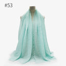 180X95CM Women Classic Muslim Crinkle Hijab Scarf Soft Cotton Head Scarves Turban Shawls Wraps Islamic Headband Femme Musulman