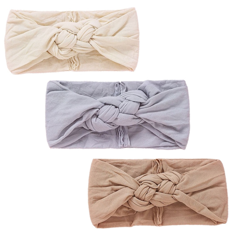 3pcs/lot Cable Knit Baby Girl Headband Bandeau Bebe Nylon Headbands for Newborn Girls Elastic Hair Band Baby Hair Accessories