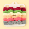 3/4/5/6Pcs/set Cute Bowknot Baby Headband Turban Solid Color Newborn Baby Girls Elastic Hair Bands Soft Nylon Hair Accessories