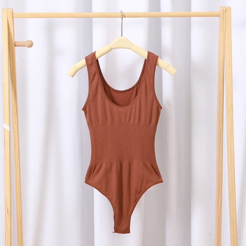 Body Shapers Women Bodysuit Tummy Control Shapewear Slimming Bodyshaper Fashion Tanks Sexy Thong G-String Female Slim Jumpsuit