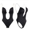 Sexy Full Bodyshaper Bra Women Deep V Convertible Bra Thong Shapewear Backless Invisible Push Up Underwear Slimming Bodysuit