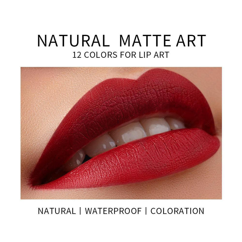12 Colors Velvet Matte Lipsticks Pencil Waterproof Sexy Lip Lasting Red Stick Cup Tint Non-Stick Lip Long Lasting Moisturizing