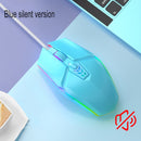 Mute Wired Gaming Mouse 1600 DPI Optical 6 Button USB Mouse With RGB BackLight Mute Mice For Desktop Laptop Computer Gamer Mouse