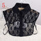 Fashion White Black Lace Fake Collar Blouse Vintage Detachable Shirt False Collar Lapel Blouse Top Women Clothes Accessories