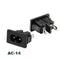 IEC320 C14 Electrical AC Socket 3 pin red LED 250V Rocker Switch 10A fuse female male inlet plug connector 2 pin socket mount