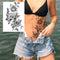 Sexy Flower Temporary Tattoos For Women Body Art Painting Arm Legs Tattoos Sticker Realistic Fake Black Rose Waterproof Tattoos