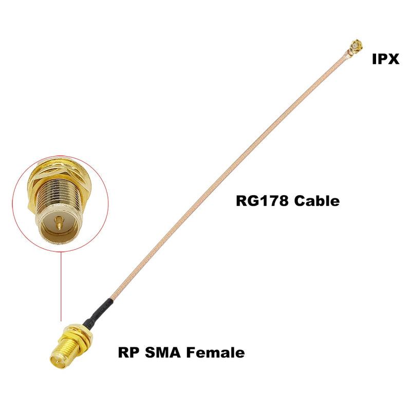 ALLiSHOP sma pigtail Jumper RP SMA female to U.FL IPX RG178 1.13 cable sockets jack connectors adapter for Wifi router GPS AP