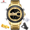 NAVIFORCE Watches for Men Luxury Brand Digital Chronograph Sport Quartz Wristwatch Waterproof Military Steel Band Luminous Clock