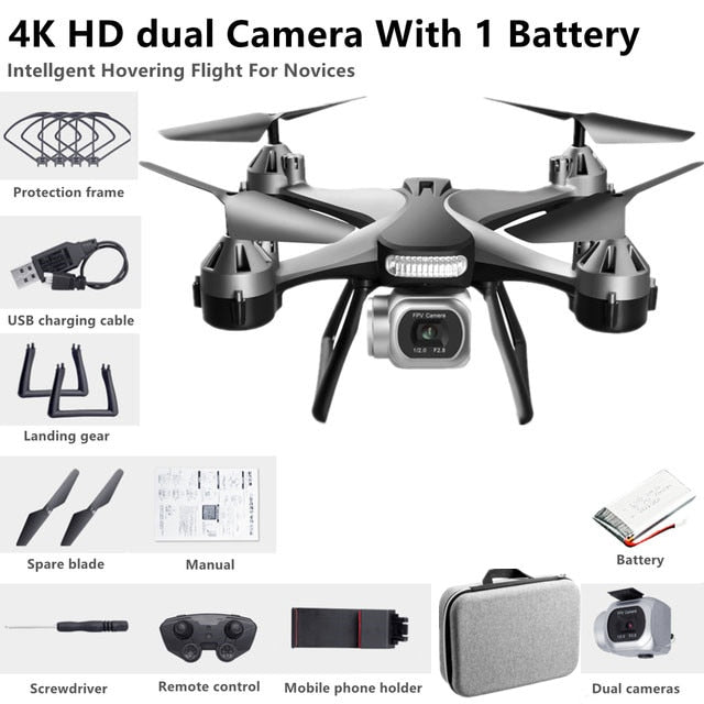 2021 New JC801 UAV HD Professional Dual Camera Remote Control Helicopter 4K Dual Camera Drone Aerial Photography Quadcopter WIFI