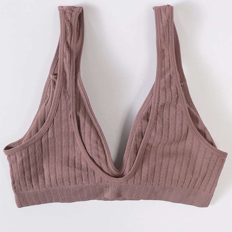 Seamless Bra Sports Bras For Women Plunge Bra Top Female Brassiere Deep V Sexy Women Underwear Backless Bralette Lingerie