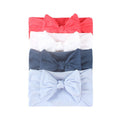 3/4/5/6Pcs/set Cute Bowknot Baby Headband Turban Solid Color Newborn Baby Girls Elastic Hair Bands Soft Nylon Hair Accessories