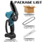 6 Inch Mini Electric Chain Saw With Battery Indicator 1500W 88V Rechargeable Woodworking Tool For Makita Battery 18V EU Plug