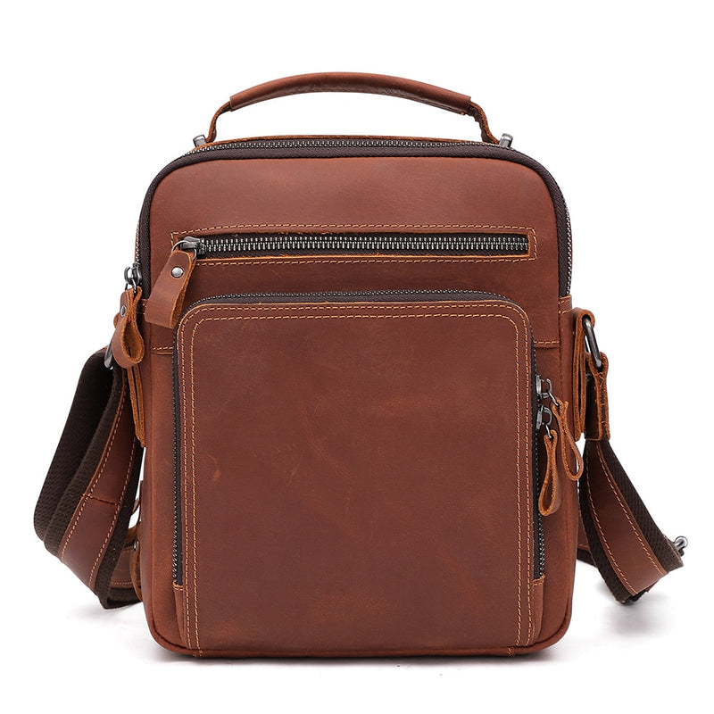 JOYIR New Genuine Leather Men Vintage Handbags Small Flap Men&