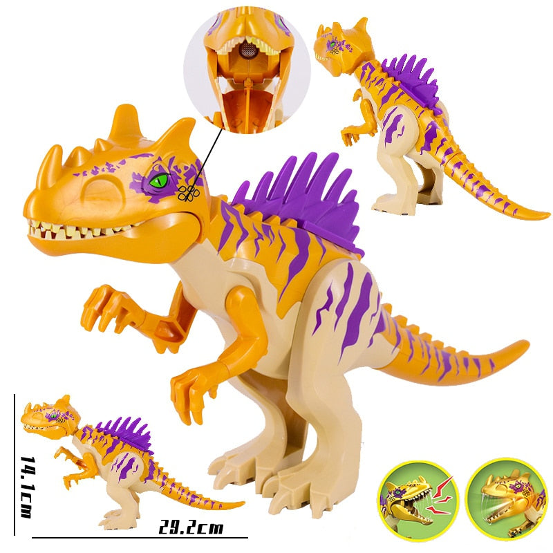 Jurassic World 2 Brutal Raptor Building Blocks Dinosaur Bricks Tyrannosaurus Indominus I-Rex Assemble Dino Kids Toys