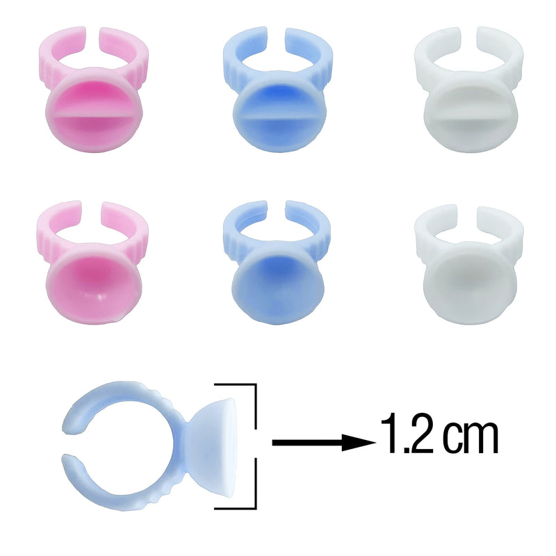 Wholesale 50/100Pcs Disposable Eyelash Glue Fan Cup Rings Holder Container Tattoo Pigment Eyelash Extension Tools Lash Supplies