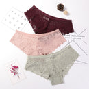 3 Pcs Panties for Woman Underwear Sexy Lace Breathable Soft Lingerie Female Briefs Panty Sexy Transparent Women&