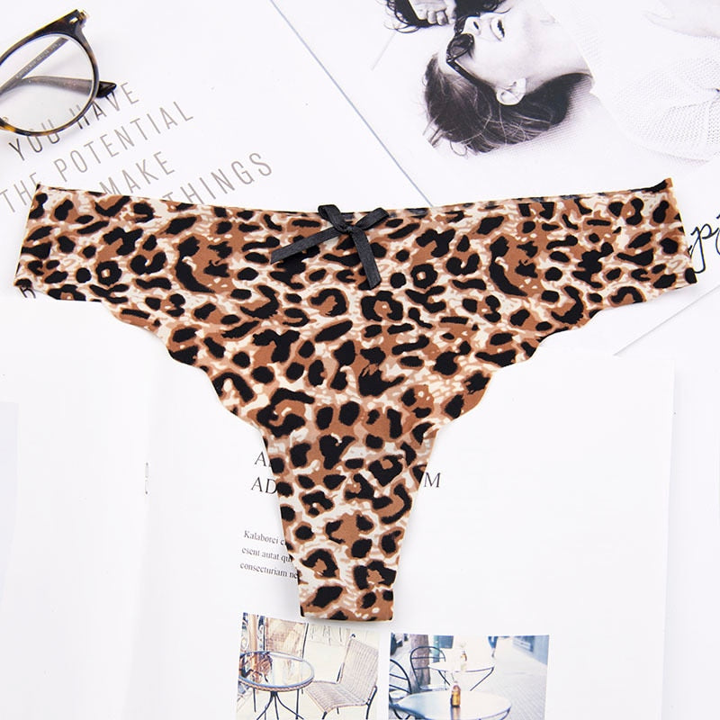 women g-string interest sexy seamless leopard ladies panties lingerie bikini underwear pants thong intimatewear