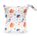 [Sigzagor]Wet Dry Bag With Two Zippered For Baby Diapers Nappies Waterproof Reusable 36cmx29cm