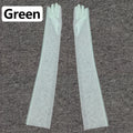 Fashion Long Sheer Tulle Gloves Ultra Thin Stretchy Full Finger Mittens Mesh Elbow Wedding Bride Gloves Halloween Accessory
