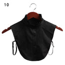 Fashion White Black Lace Fake Collar Blouse Vintage Detachable Shirt False Collar Lapel Blouse Top Women Clothes Accessories