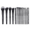 ZOREYA 7/15pcs Black Makeup Brushes Set Eye Shadow Powder Foundation Concealer Cosmetic Brush Makeup Blending Beauty Tools