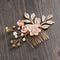 MOLANS Luxury Hairpin For Women Hair Combs Headdress Prom Bridal Wedding Crown Elegant Hair Accessories Gold Leaves Headwear 1PC