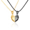 2Pcs/Lot Magnetic Couple Necklace Friendship Heart Pendant Distance Faceted Charm Necklace Women Valentine&
