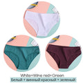 FINETOO Women&#39;s Cotton Panties 3Pcs Soft Striped Women Underpants Solid Girls Briefs Sexy Female Lingerie M-XL Comfort Underwear