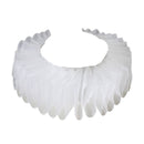 Royal Style Cotton Fake Collar Shawl Wrap Hollow Out Floral Lace Ruffled Trim Necklace Pointed Triangle Lapel Blouse