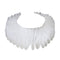 Royal Style Cotton Fake Collar Shawl Wrap Hollow Out Floral Lace Ruffled Trim Necklace Pointed Triangle Lapel Blouse