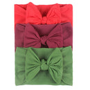 3/4/5/6Pcs/set Cute Bowknot Baby Headband Turban Solid Color Newborn Baby Girls Elastic Hair Bands Soft Nylon Hair Accessories