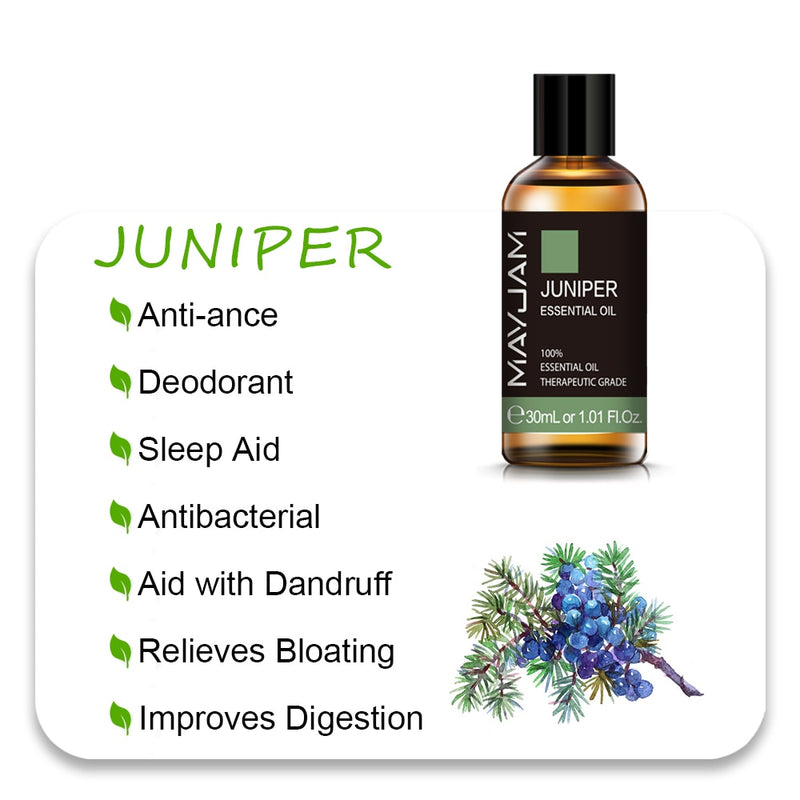 MAYJAM 10ml 30ml 100ml Essential Oils For Humidifier Diffuser Lavender Jasmine Eucalyptus Ylang Ylang Vanilla Tea Tree Aroma Oil