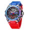 Quartz Watch For Men SMAEL Wristwatches Watcholorful Red Bracelet 50M Waterproof Alarm Clock Analog Digitals 8060 Sport Watches