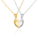 2Pcs/Lot Magnetic Couple Necklace Friendship Heart Pendant Distance Faceted Charm Necklace Women Valentine&