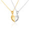 2Pcs/Lot Magnetic Couple Necklace Friendship Heart Pendant Distance Faceted Charm Necklace Women Valentine&