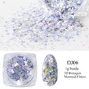 Crystal Fire Opal Flakes Nail Sequins Purple Holographic Glitter DIY Chrome Powder for Spring Nails Manicure Paillettes GL1857