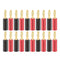 20pcs/10pairs Nakamichi BANANA PLUGS 24K Gold-plated 4MM Banana Connector with Screw Lock For Audio Jack Speaker Plugs Black&amp;Red