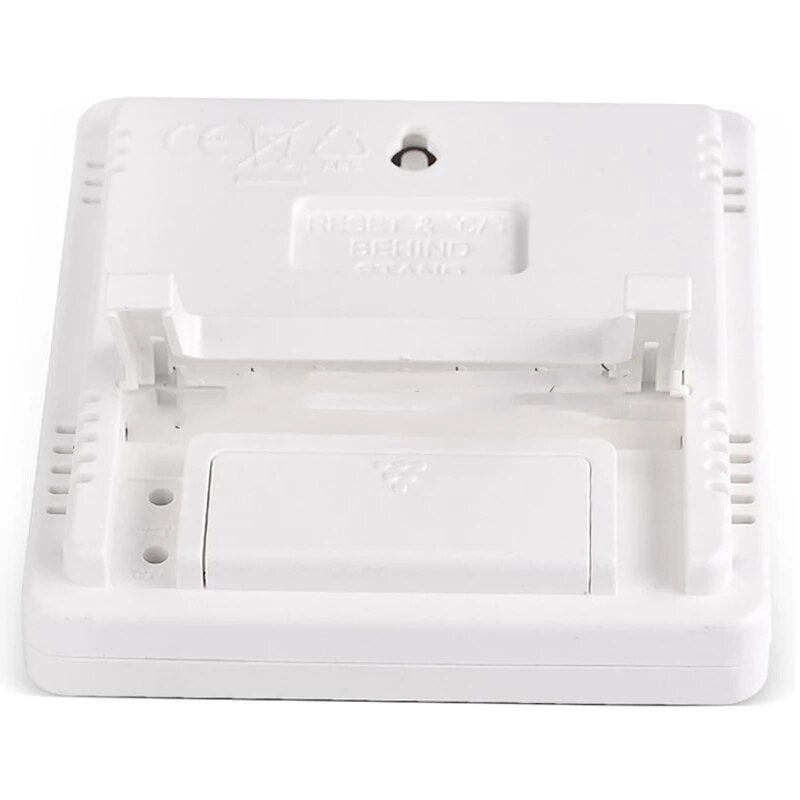 LCD Digital Thermometer Hygrometer Temperature Humidity Tester Weather Station Clock For Eyelash Extension Makeup Beauty Salon